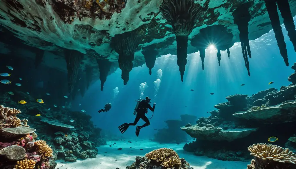 cancun underwater cave diving